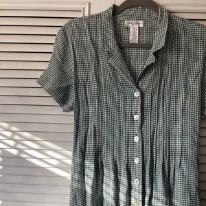 Beautiful plaid button front collared dress